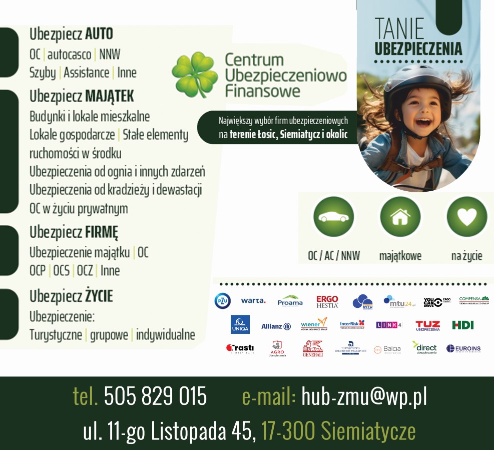 Centrum Ubezpieczeniowo Finansowe - ubezpieczenia komunikacyjne SIEMIATYCZE ubezpieczenia komunikacyjne SIEMIATYCZE